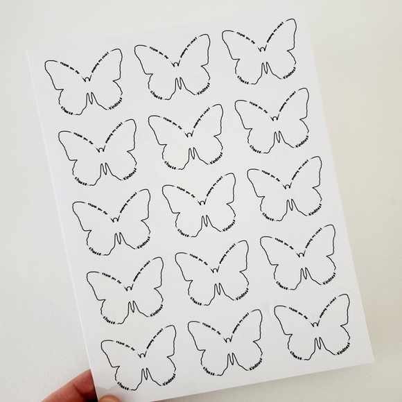 LB070 Choose Kindness Butterfly Custom Poshmark Stickers [Price Firm] - Picture 3 of 8